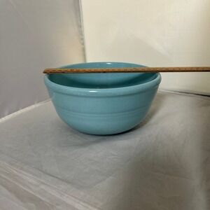 Pfaltzgraff 1940s Robin Egg Blue Banded Beehive Mixing Bowl